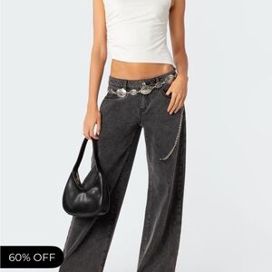 Edikted Gray Denim Jeans